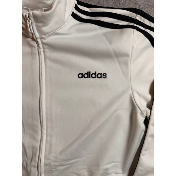 Retro Adidas Full Zip Three Stripes White Jacket Women's Size Small (S) - Picture 6 of 6